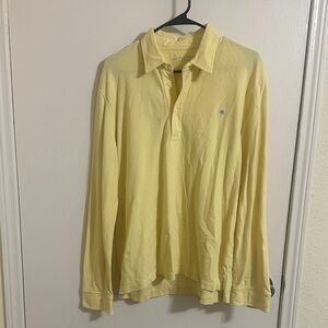 EUC Lilly Pulitzer Palm Beach Men’s Long Sleeve Yellow Polo Large